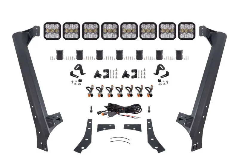 Diode Dynamics Ss5 Sport Crosslink Windshield Lightbar Kit For Jeep Jk – White Combo 1