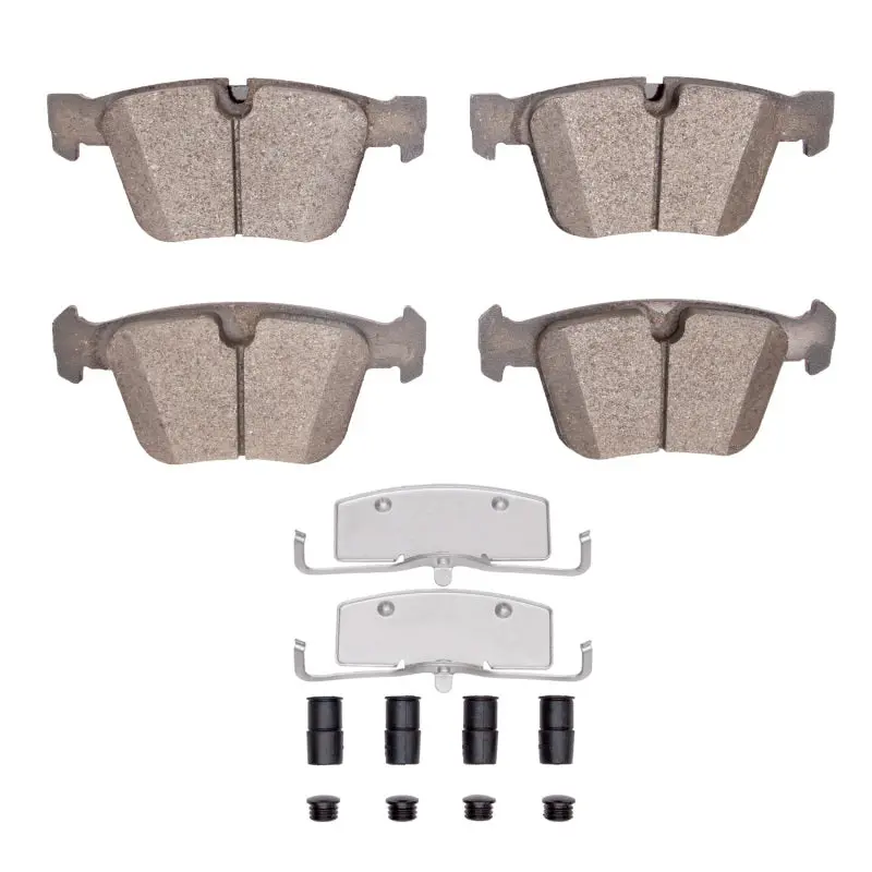 R1 Semi-Metallic Rear Brake Pad & Hardware Kit For 2007–2014 Mercedes-Benz Cl65 Amg 1