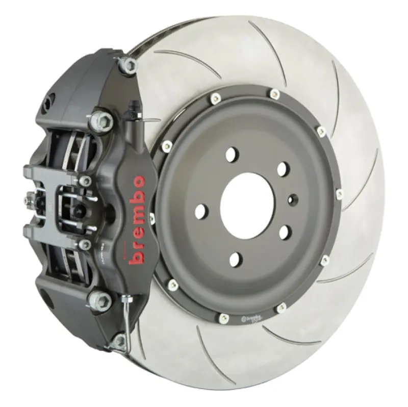 Brembo Pista Front Race Brake Kit For 2015–2023 Mustang – 4-Piston Billet Calipers & 380X34Mm Two-Piece Slotted Rotors 1