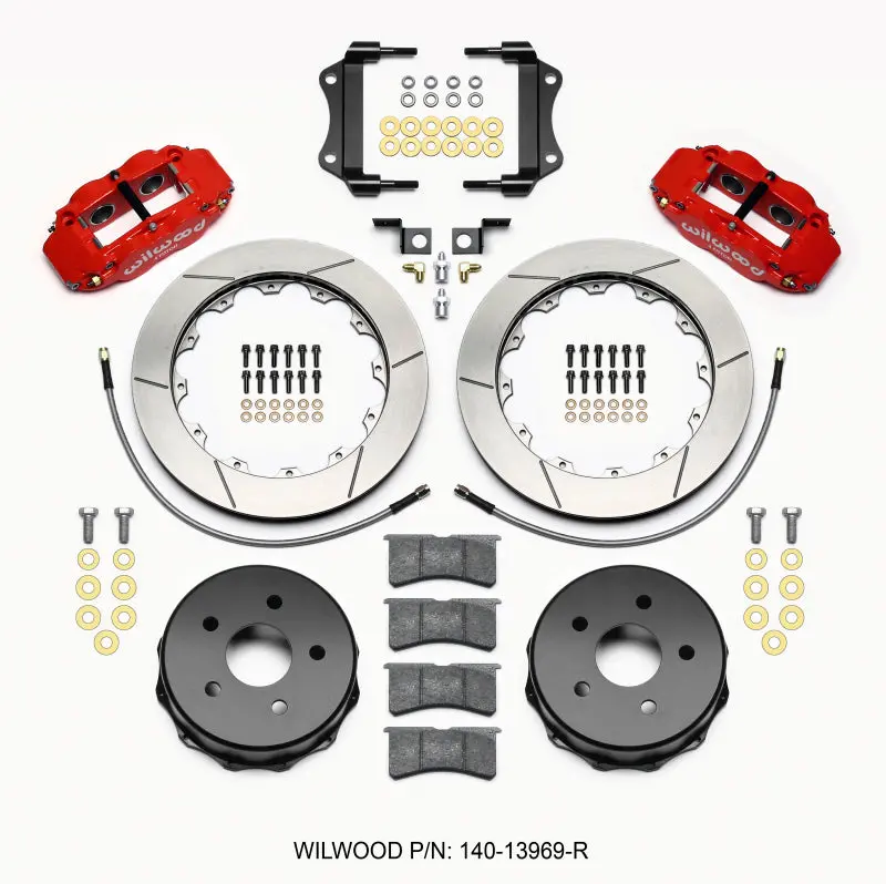Wilwood Superlite 4R Narrow Rear Brake Kit – 12.88" Rotors, Red Calipers For 2007+ Jeep Jk (Includes Brake Lines) 1