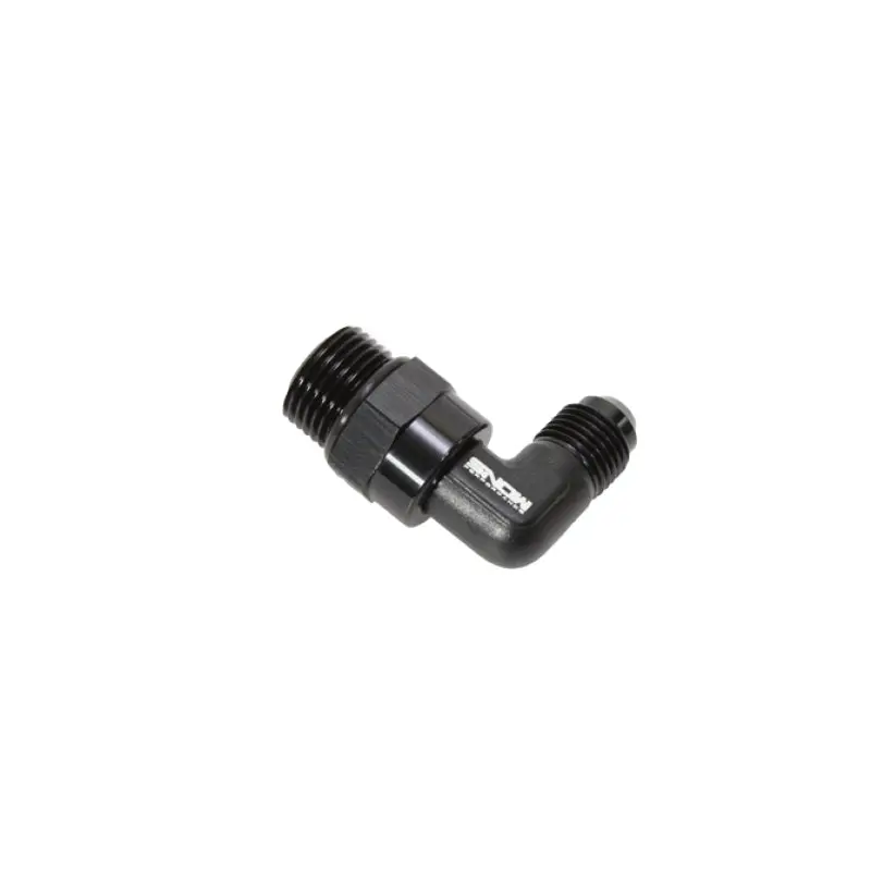 Snow -8 Orb To -6 An 90° Swivel Fitting – Anodized Black 1