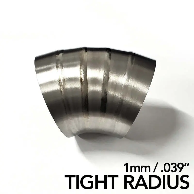 Ticon Industries Pre-Welded Titanium Pie-Cut Elbow – 3" Od, 45°, Tight Radius (1.14" Id), 1Mm Wall, Pack Of 5 1
