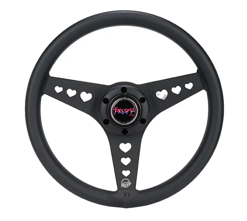 Nrg 330Mm All-Aluminum Steering Wheel With Heart-Shaped Cutout And Anodized Black Ergonomic Grip 1