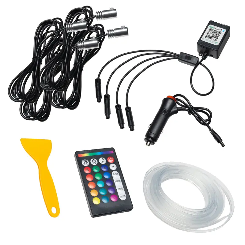 Oracle Colorshift Fiber Optic Led Interior Lighting Kit – 4-Piece Rgb Tunable System 1
