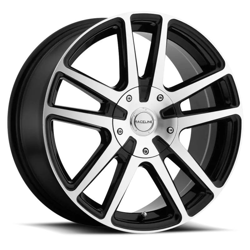 Raceline Encore 145M Wheel – 16X7", 5X110/5X115 Bolt Pattern, 40Mm Offset, 72.62Mm Bore, Black & Machined Face 1