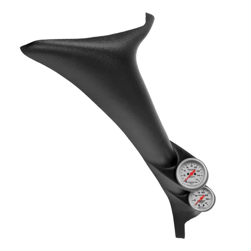 Autometer Dual Pillar Gauge Kit For 1999–2007 Ford Powerstroke & Super Duty – Black Ultra-Lite Housing 1